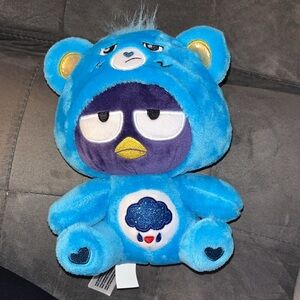 NWOT Care Bears Hello Kitty Fun Size Plush - Badtz-Maru as Grumpy Bear